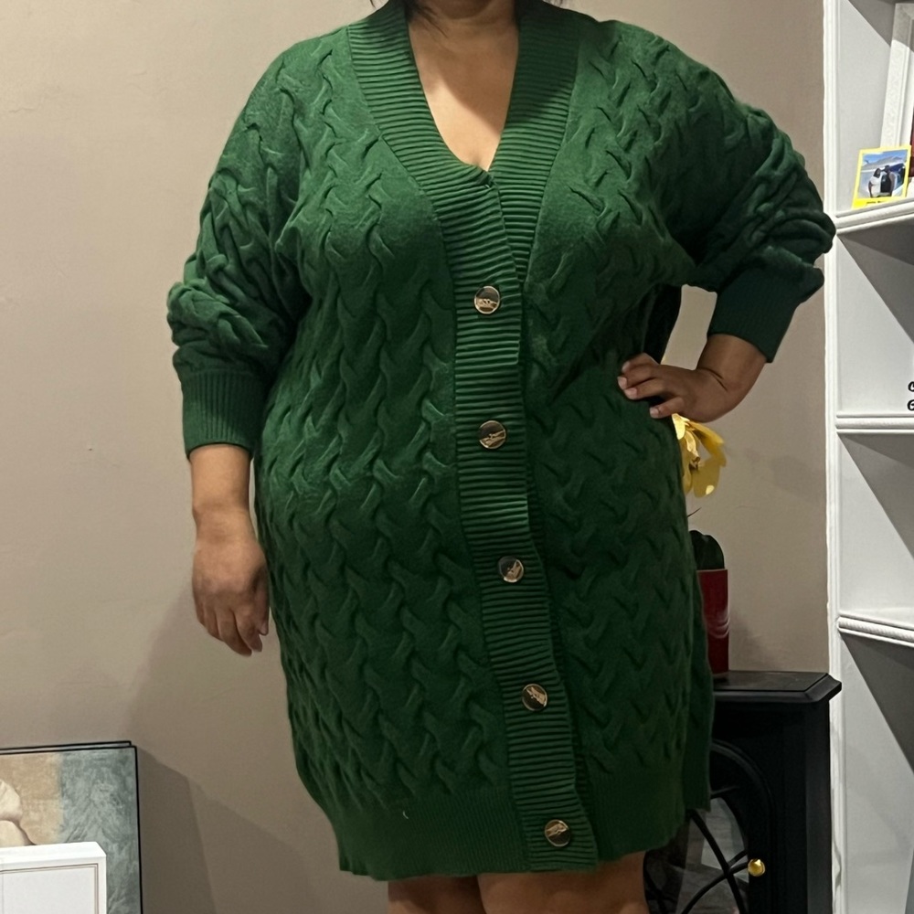 Eloquii Green Sweater Dress 26/28